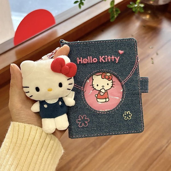 Qoo10] ハローキティデニムルーズリーフ手帳m 5