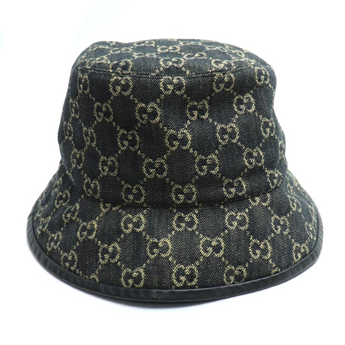GUCCI グッチ バケットハット ハット ブラック 576371 3HAF8 M ユニセックス 中古 美品
