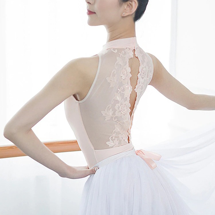 女性ダンスレオタード 大人レースバレエレオタード 体操レオタード ダンス用 バレリーナダンスウェア