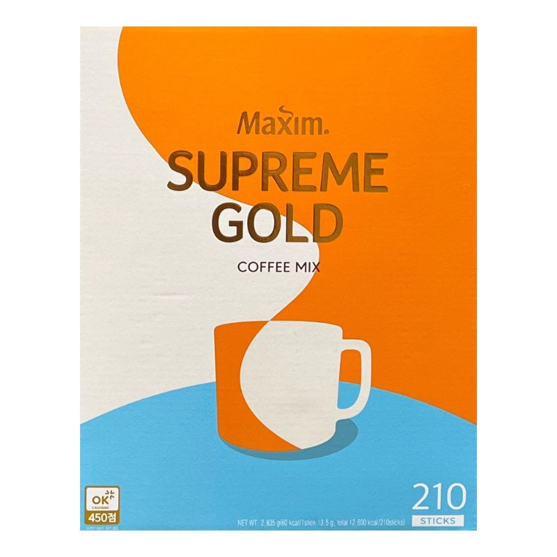 [大容量] マキシムシュプリームゴールド コーヒーミックス210個入り / 柔らかくて甘い / ラテ / 韓国コーヒー / コーヒーミックス / コーヒースティック / 韓国食品 / 人気コーヒー