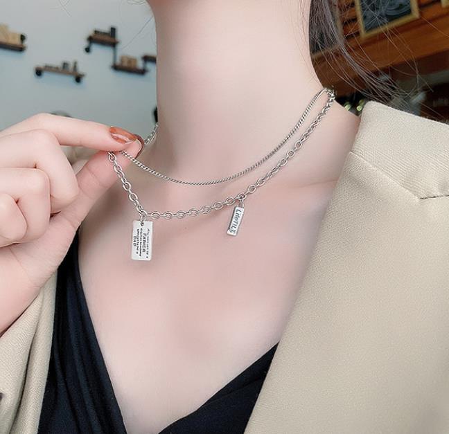 ネックレス S925純銀　ins　鎖骨ネックレス　S925Necklace