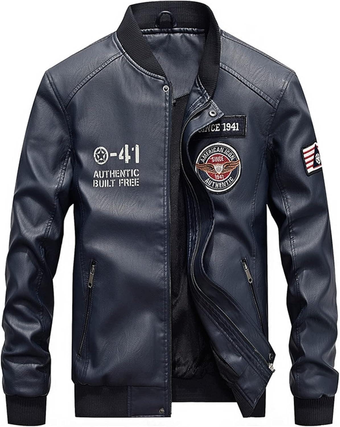 ライダースジャケット 革ジャン メンズ PUレザージャケット バイクジャケット 立ち襟 防風 保温性 カジュアル 秋冬春 ジップアップ ブルゾン 細身 かっこいい 大きいサイズ コート アウトドア バ