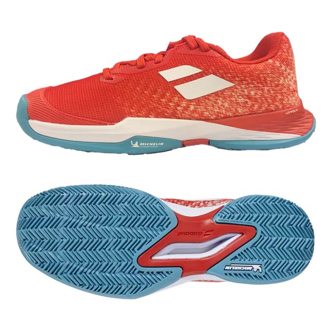 バボラ(Babolat) ジュニア JET MACH 3 ジェットマッハ3 CLAY GIRL クレーコート用 ジュニアテニスシューズ 3J3S25A887-5061フェスタレッド
