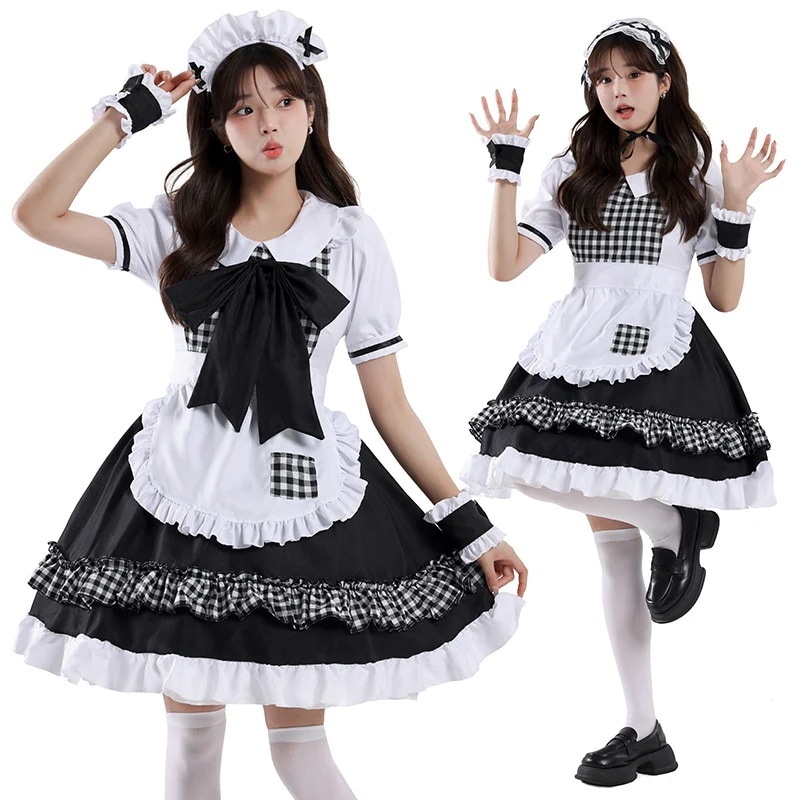 【送 料 無 料】コスプレ 2025ワンピーススカートクリスマスメイド赤ずきんちゃんコス服ロリータロリータ