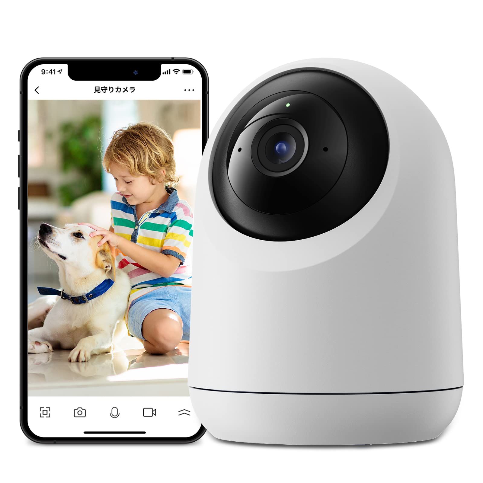 【Works with Alexa認定】SwitchBot 防犯カメラ スイッチボット 監視カメラ ペットカメラ Alexa 屋内 カメラ ネットワークカメラ ベビーモニター スマートホーム 双方向音