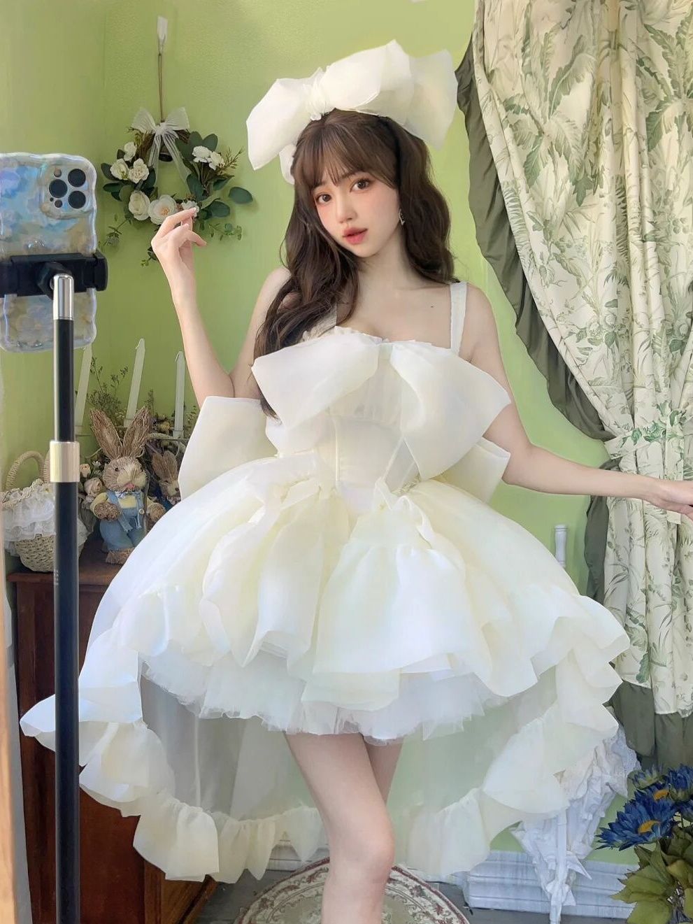 初恋の少女lolitaドレススカートロリータ姫蓬蓬蓬スカート高級感成人ドレス抹胸スカート