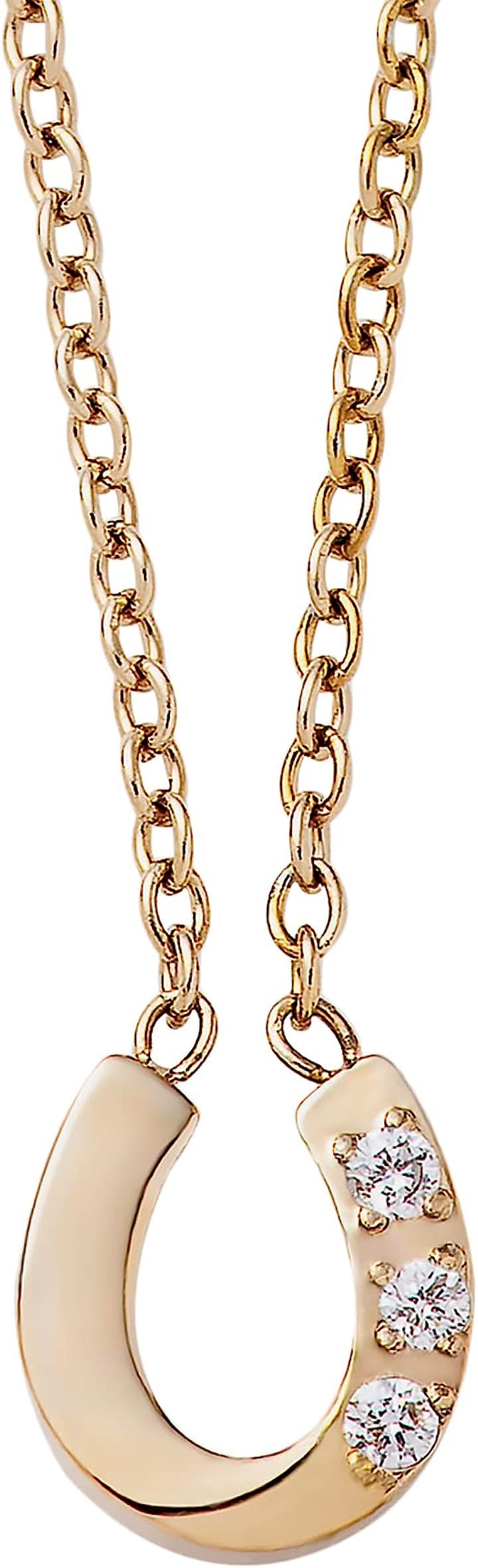 ネックレス レディース ダイヤモンド 誕生日プレゼント 女性 サージカルステンレス ホースシュー 38-45cm