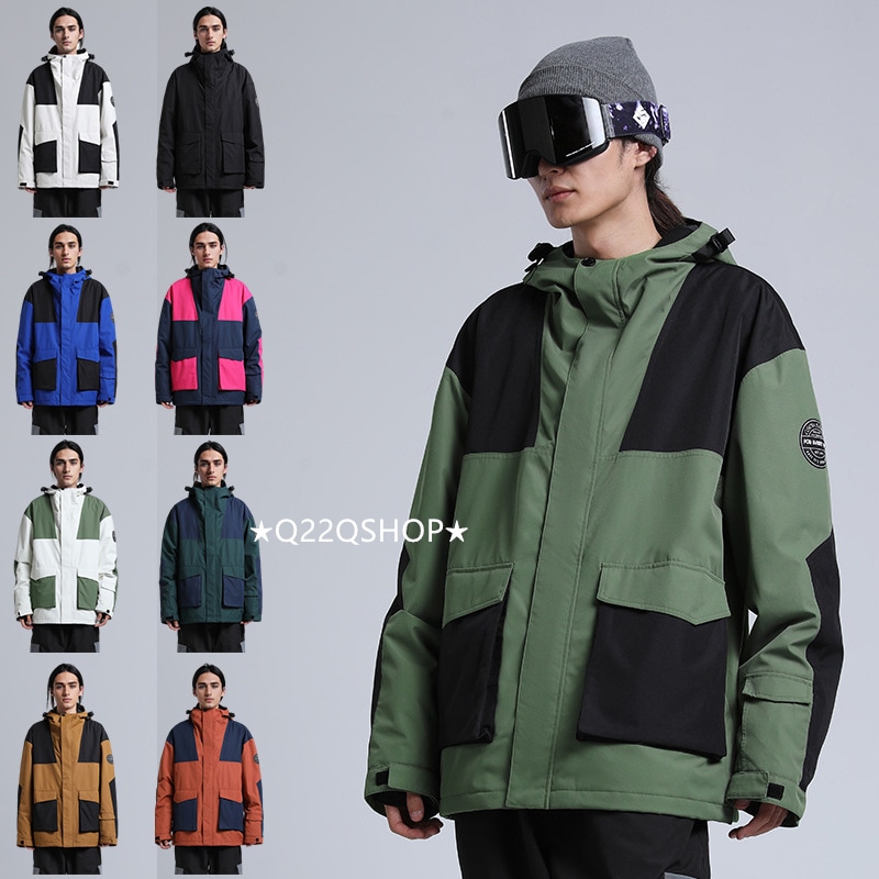 スノーボードウェア 2024 2025 単品トップス メンズ レディース ジャケット アウター 配色 ゆったり ウィンタースポーツ スキーウェア スノボウェア スノボーウェア スノーウェア 韓国風防水 16,372円