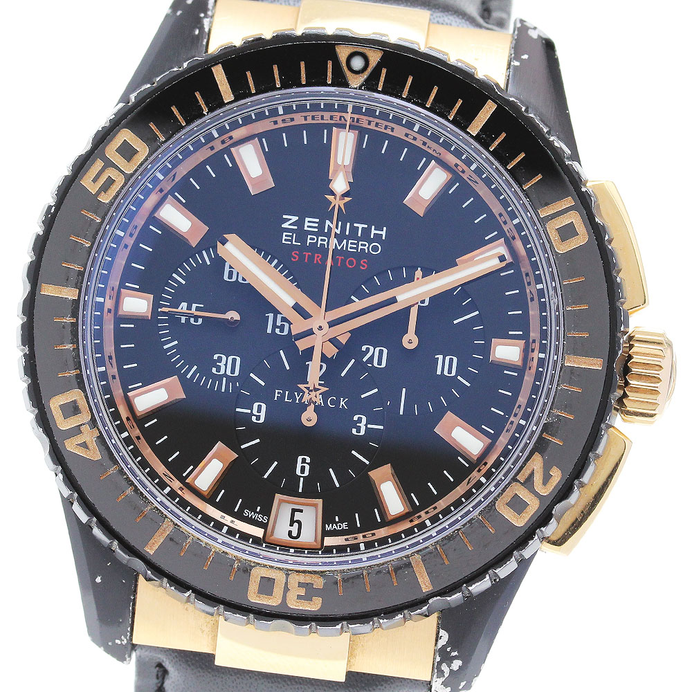 ゼニス ZENITH 85.2060.405 ストラトスフライバック 自動巻き メンズ _846822【中古】