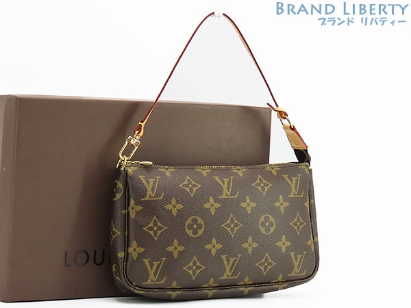 新品同様ルイヴィトンモノグラムポシェットアクセソワールワンショルダーバッグハンドバッグダークブラウンM51980