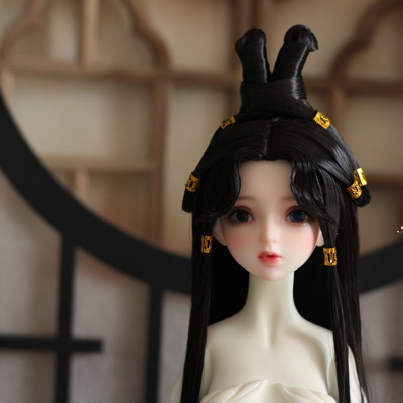 BJDドールウィッグ 古風スタイル アレンジ SD/小顔SD/MSDサイズ人形時代風ウィッグ