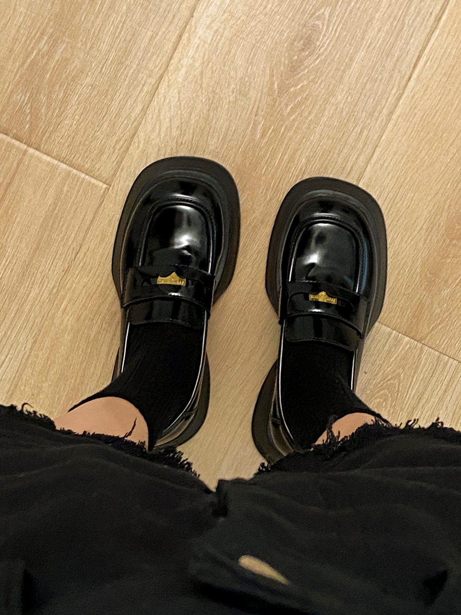 レディース ローファー カジュアルコインローファー 厚底 ラウンドトゥ PU レトロ クラシカル オシャレ 大人可愛い ママコーデ ママファッション 韓国 オルチャンファッション 人気 トレンド 新作