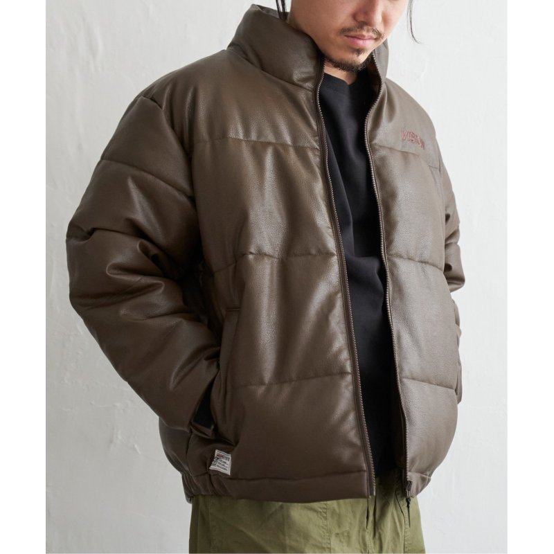 【ユニセックス】VISION STREET WEAR ヴィジョンストリートウェア 中綿フェイクレザーブルゾン