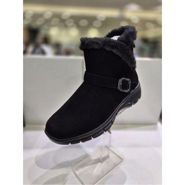 女性ファーアンクルブーツ 4CM(YAEWBS621BK) (P003715034)