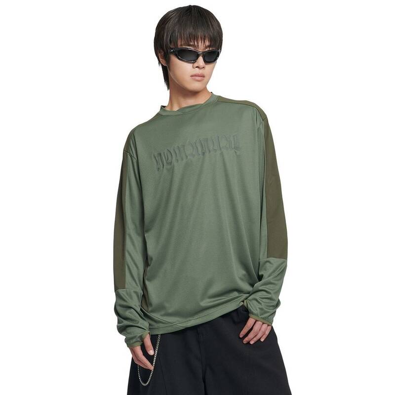 ノマニュアル NOMANUAL スタティックメッシュ ロングスリーブ - カーキ NMSS62LS02KHA 354550