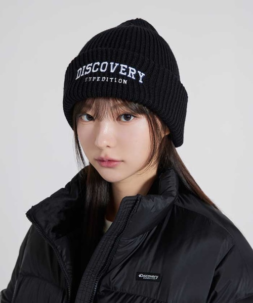 Discovery EXPEDITION Big logo long beanie BLACK DXBN5594 38