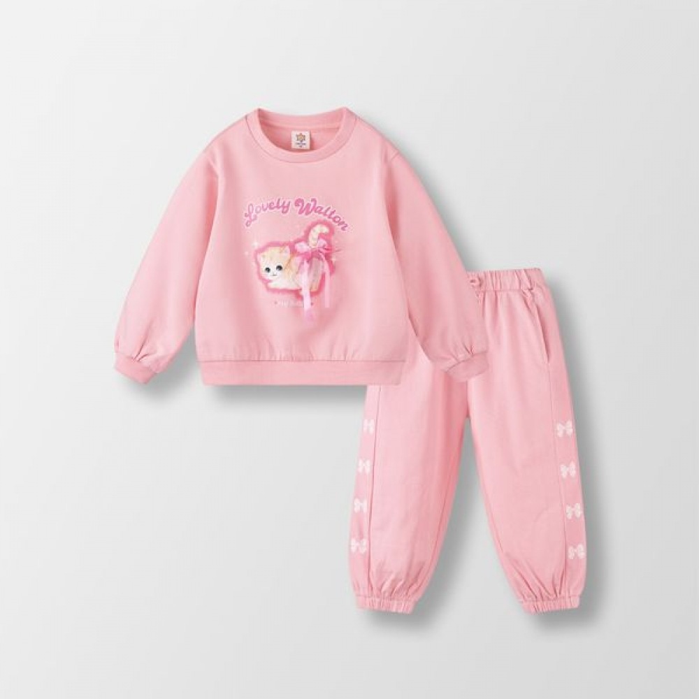 (ウォルトンキッズ) ふわふわキャットトップ&ボトムスーツ 5,138円