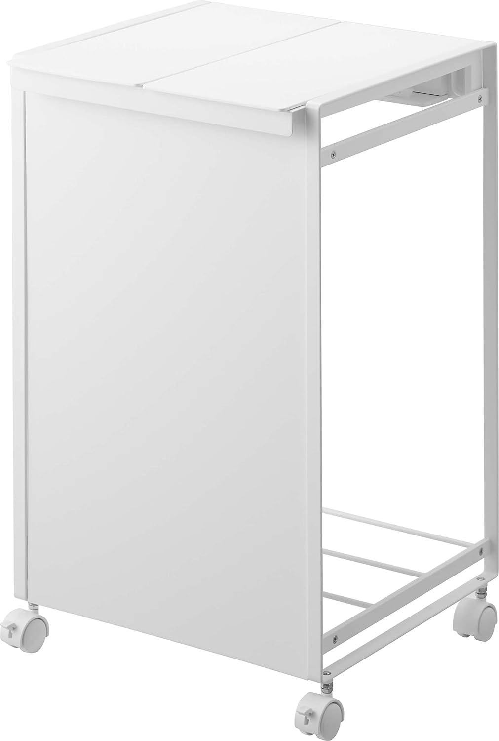 山崎実業 tower タワー 蓋付き目隠し分別ダストワゴン 2分別 ホワイト ゴミ箱 おしゃれ 45L ふた付き 5975 【モノギャラリー限定分別シール付】