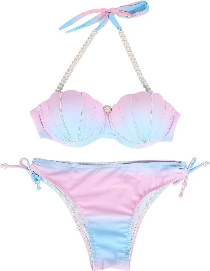 定番 ホルターネック デザイン ビキニ 水着 リゾート( E, S)