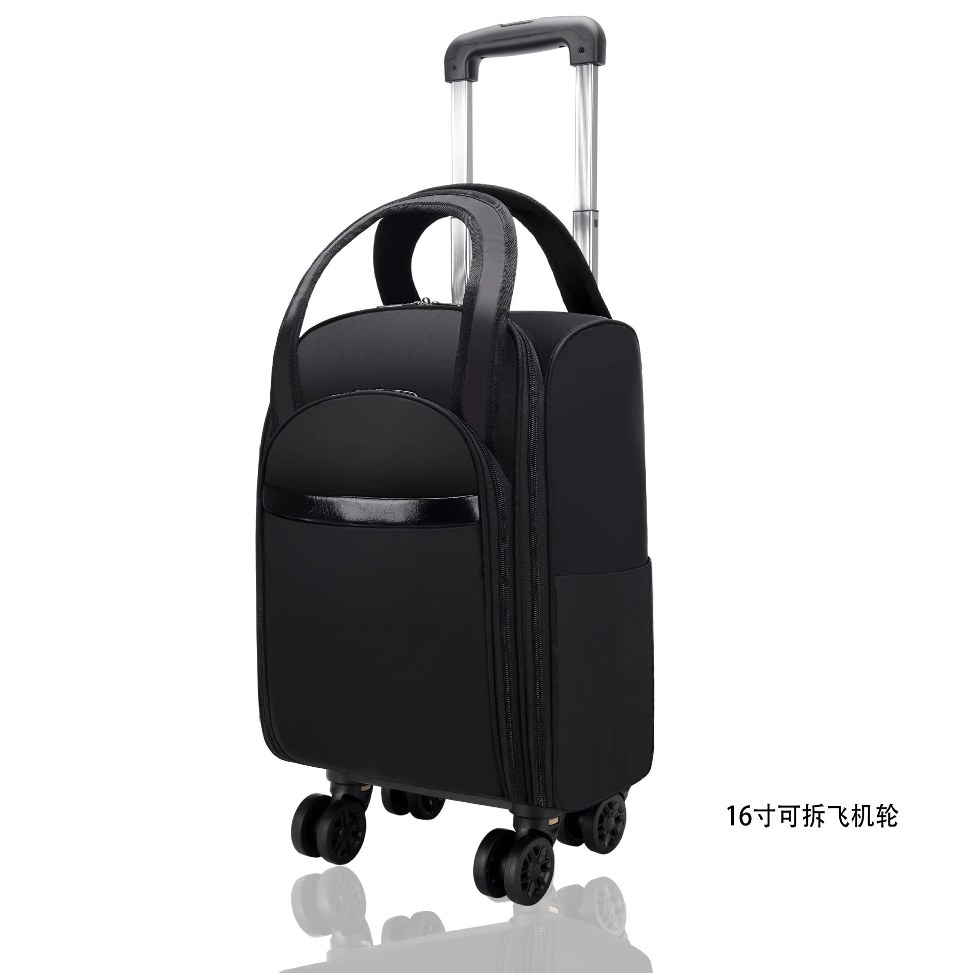 新しい16インチポータブルトロリーバッグ旅行バッグ女性用軽量で丈夫なスーツケース男性用小型春秋航空会社キャビンボックス