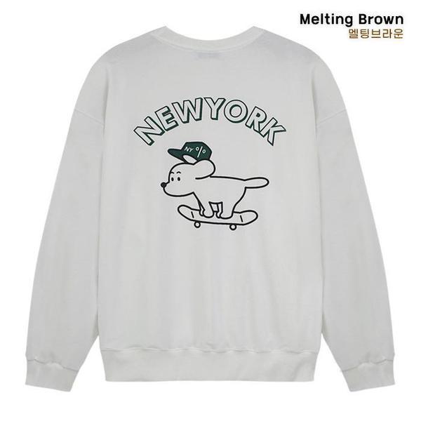 メンズオーバーフィットマンツーマンプリントTシャツ NY25