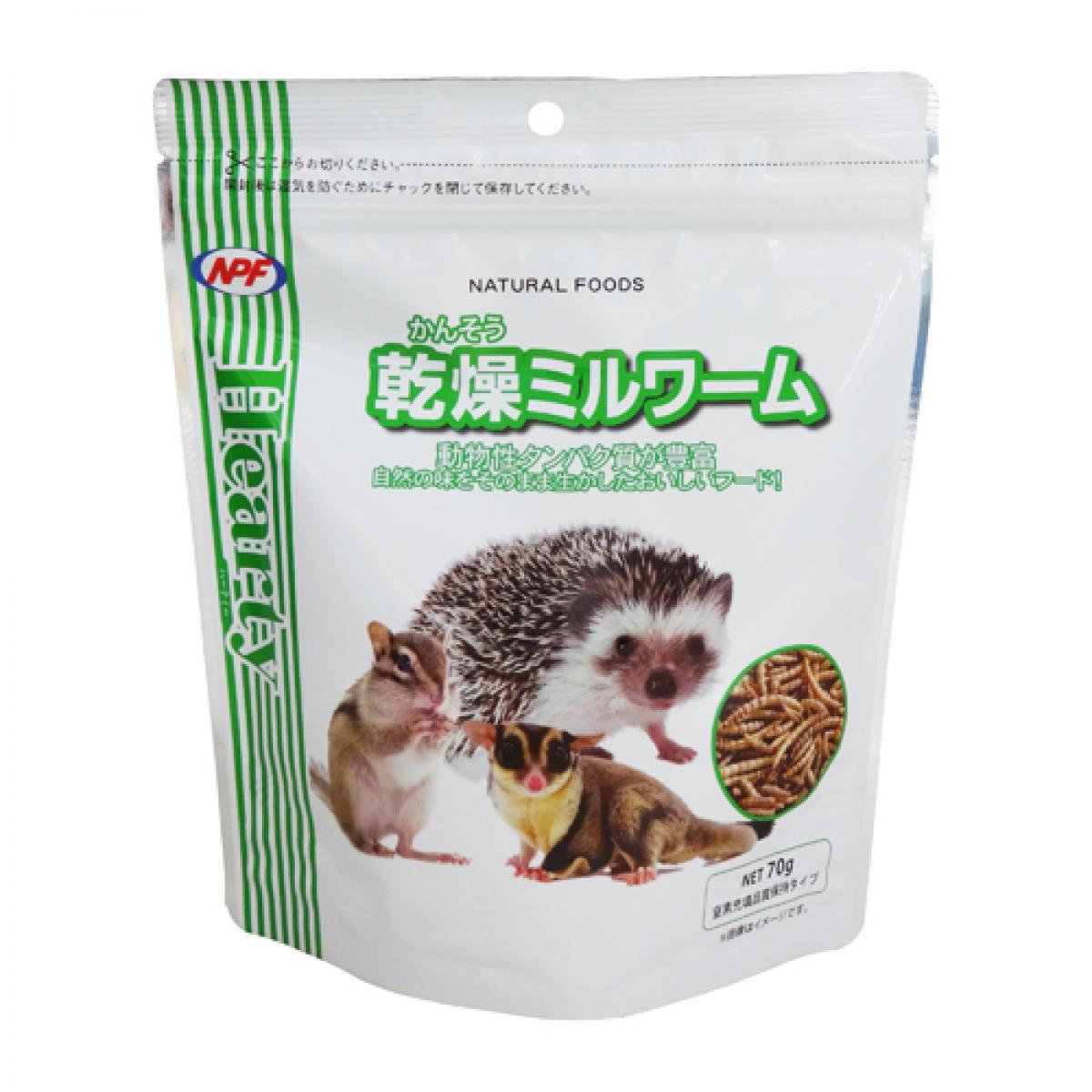 ナチュラルペットフーズ ハーティー 乾燥ミルワーム 70g