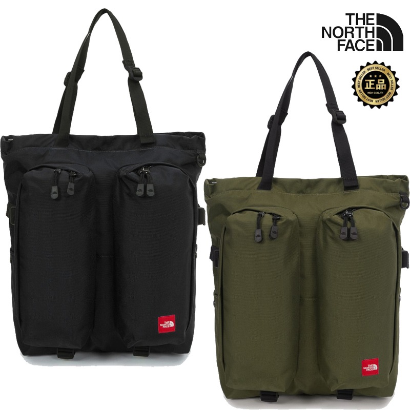 26SS 新作 NN2PS40 TNF RED BOX TOTE BAG 肩掛け 2way 大容量 A4 ノートPC収納 2ポケット 軽量 通勤 通学 旅行 タウンユース 韓国 コーデ提案 デニム