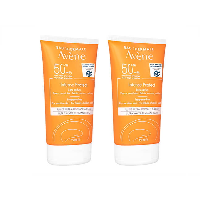 【使用期限：2026年2月】 アベンヌ インテンスプロテクト SPF50+150ml 2本 Avene Intense Protect 日焼け止め 保湿 敏感肌 海外発送　国際書留郵便 日時指定不可