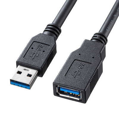 他サイト： サンワサプライ　USB3.0延長ケーブル0.5m　KU30-EN05Kの商品画像