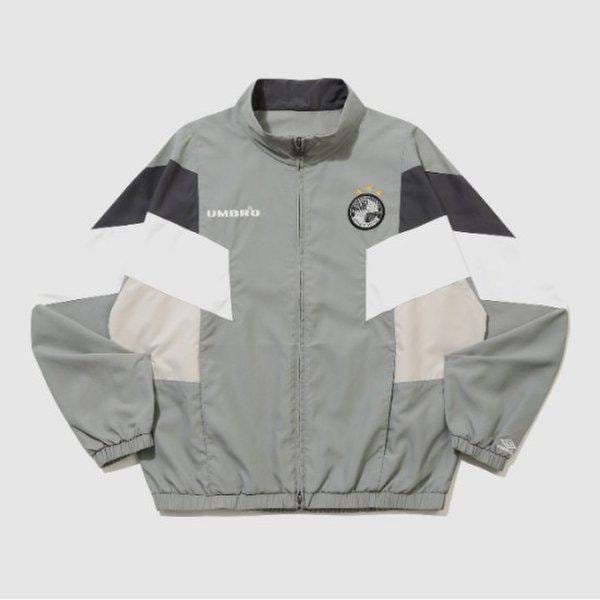 ウインドブレーカー VQA UR221CJK56-GKA HBL OG カラーブロック スタンドネック ウインドブレーカージャケット / GREY KHAKI