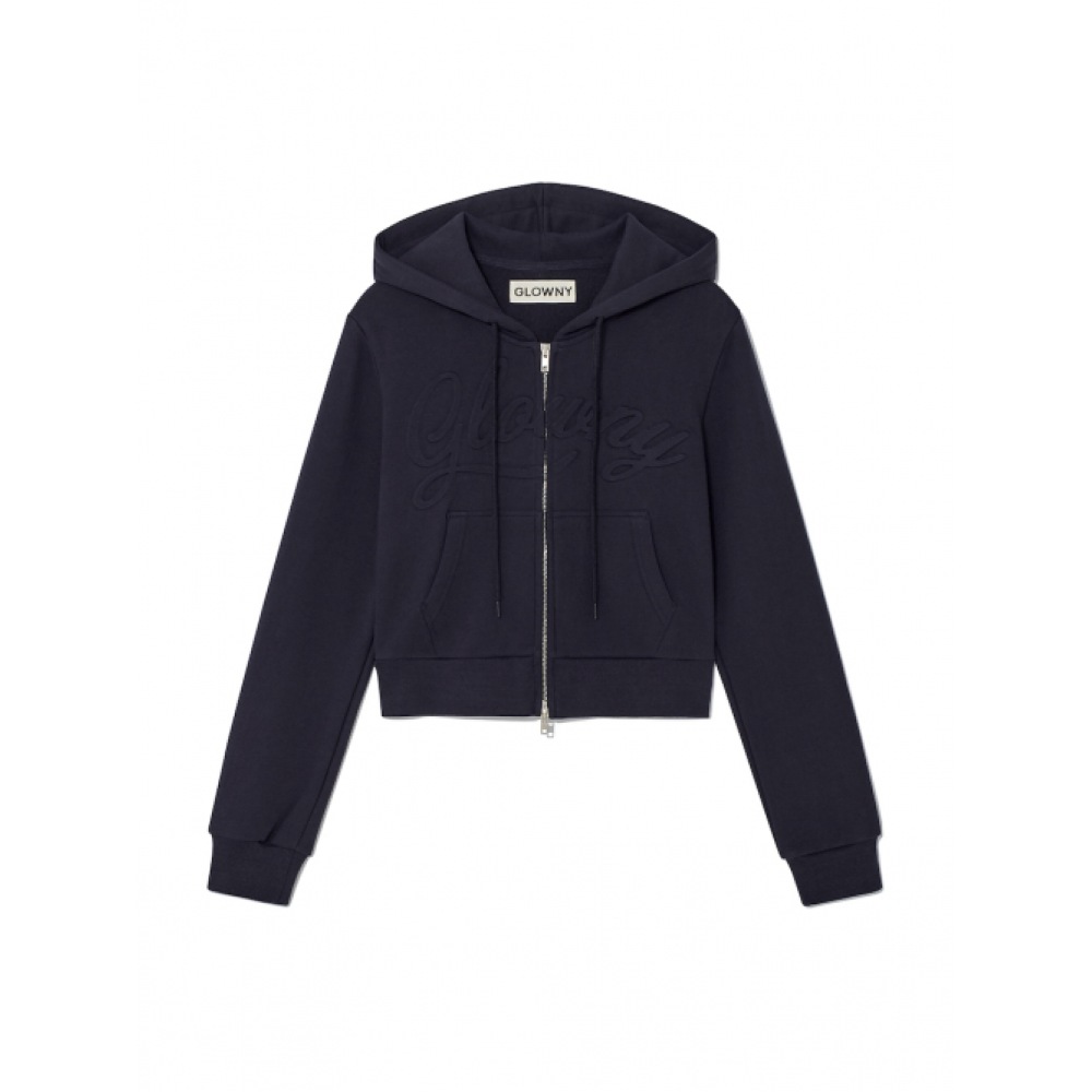 グロウニージョーダンクロップジップアップパーカー (ネイビー)