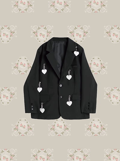LA POMME petit Ribbon Attacthed ジャケット S New Color❤︎ Ribbon Attacthed Black Jacket