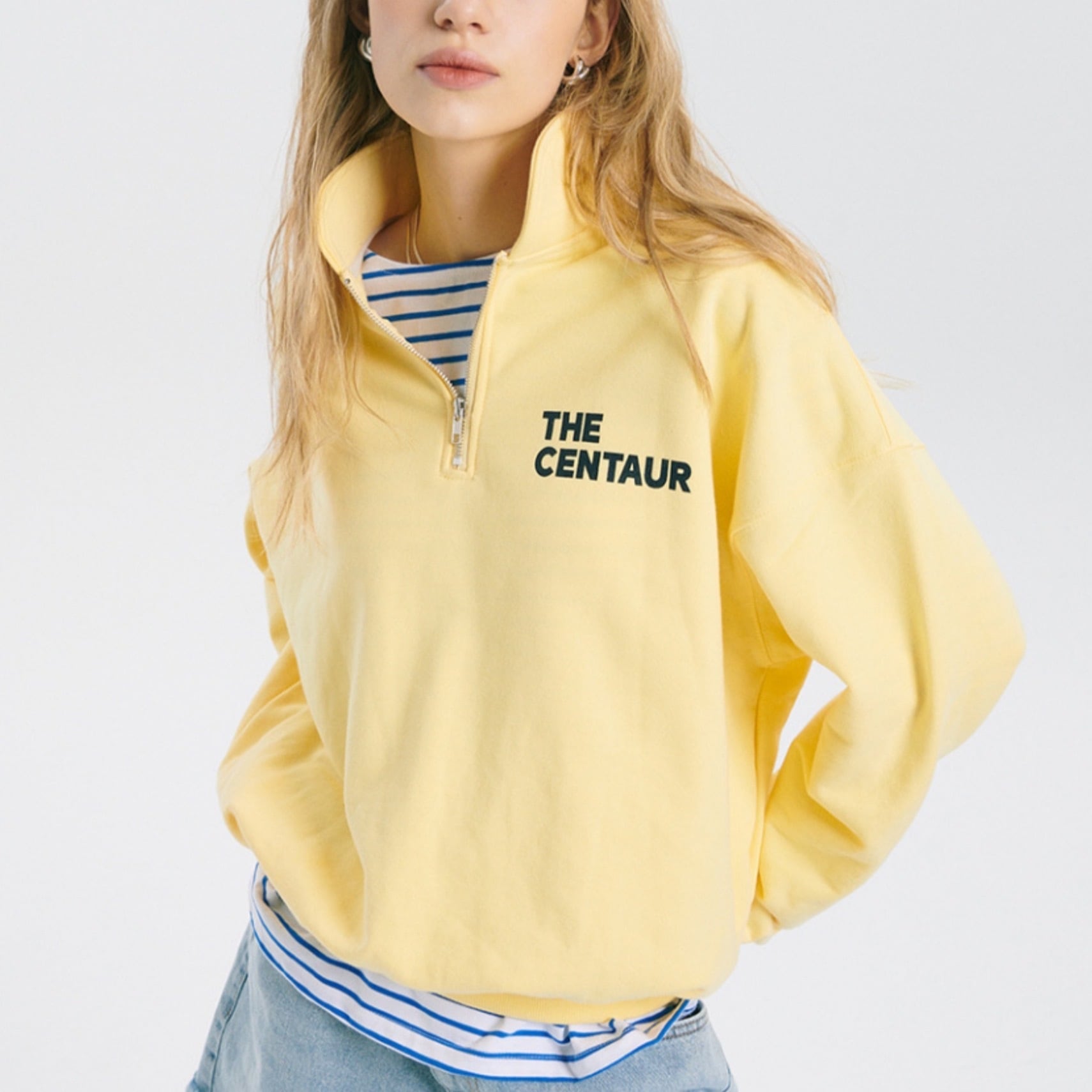 CENTAUR KK ZIP-UP SWEATSHIRT_YELLOW
