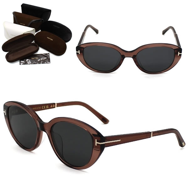 サングラス FT1246-K/S 45A 54 TF1246 EYEWEAR クリアブラウン グレー アジアンフィット メンズ レディース ユニセックス