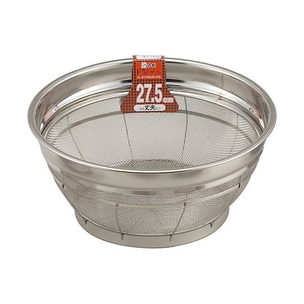 （まとめ） 弁慶 ステンレス丸ざる 27.5cm[x3セット]