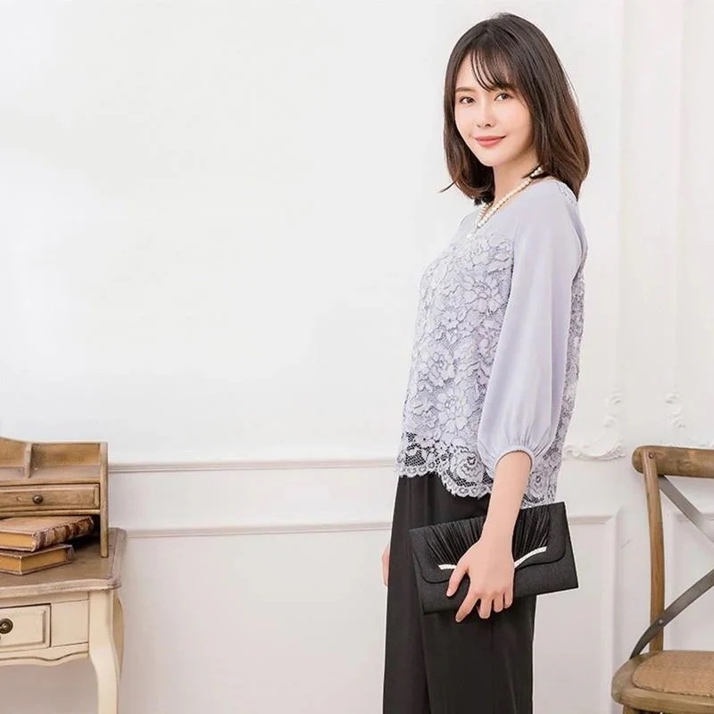 大きいサイズ おしゃれ パンツドレス 結婚式 レース セットアップ パーティードレス ツーピース 二次会 パンツスーツ フォーマル