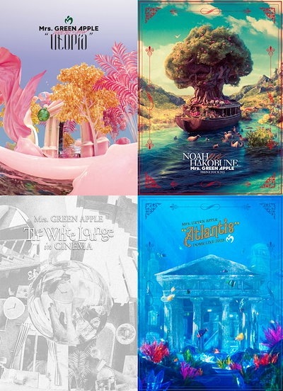 Mrs. GREEN APPLE 通常盤 4枚 『Utopia』 『Atlantis』 『NOAH no HAKOBUNE』『The White Lounge』 DVD / Blu-ray