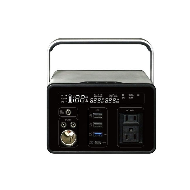 発電機 エスケージャパン SKJ-MT300SB2 リチウムイオン充電池 ・ 家庭用100V 3~4時間車載用V 3時間ソーラーパネル 60W