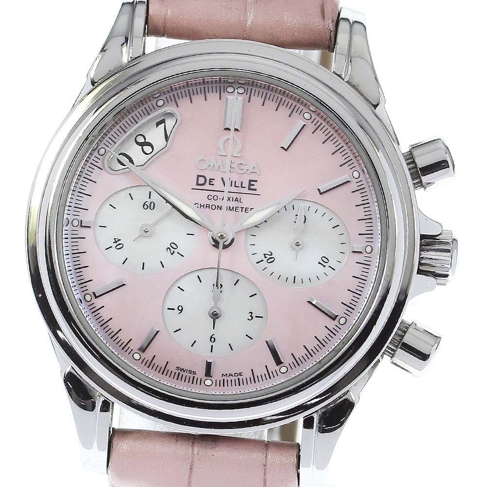 オメガ OMEGA 4878.74.34 デビル コーアクシャル クロノグラフ 自動巻き レディース _813267【中古】