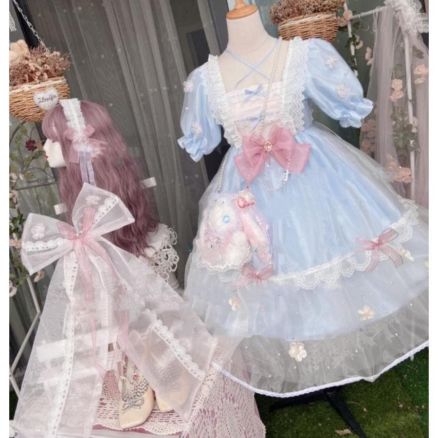 新発限定/Lolita系//ワンピース　JSK　ドレス変装/ロリータ トップス 萌え レディース ゴスロリ トップス 吊りスカート 花嫁洋服 ウエディングドレス　コスプ