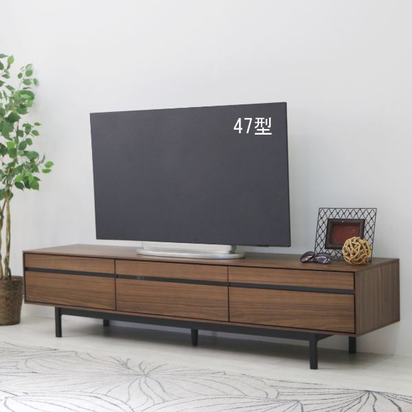 TVボード（ウォルナット） 幅約150cm [完成品/脚のみ取付］ 47,826円
