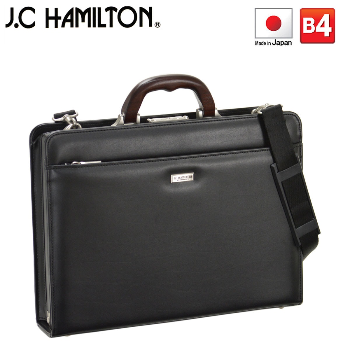 ビジネスバッグ メンズ a4 メンズ 国産 J.C HAMILTON #22308 ダレス おしゃれ 木製ハンドル B4 書類収納可能 ブリーフケース 撥水 軽量 通勤 通学