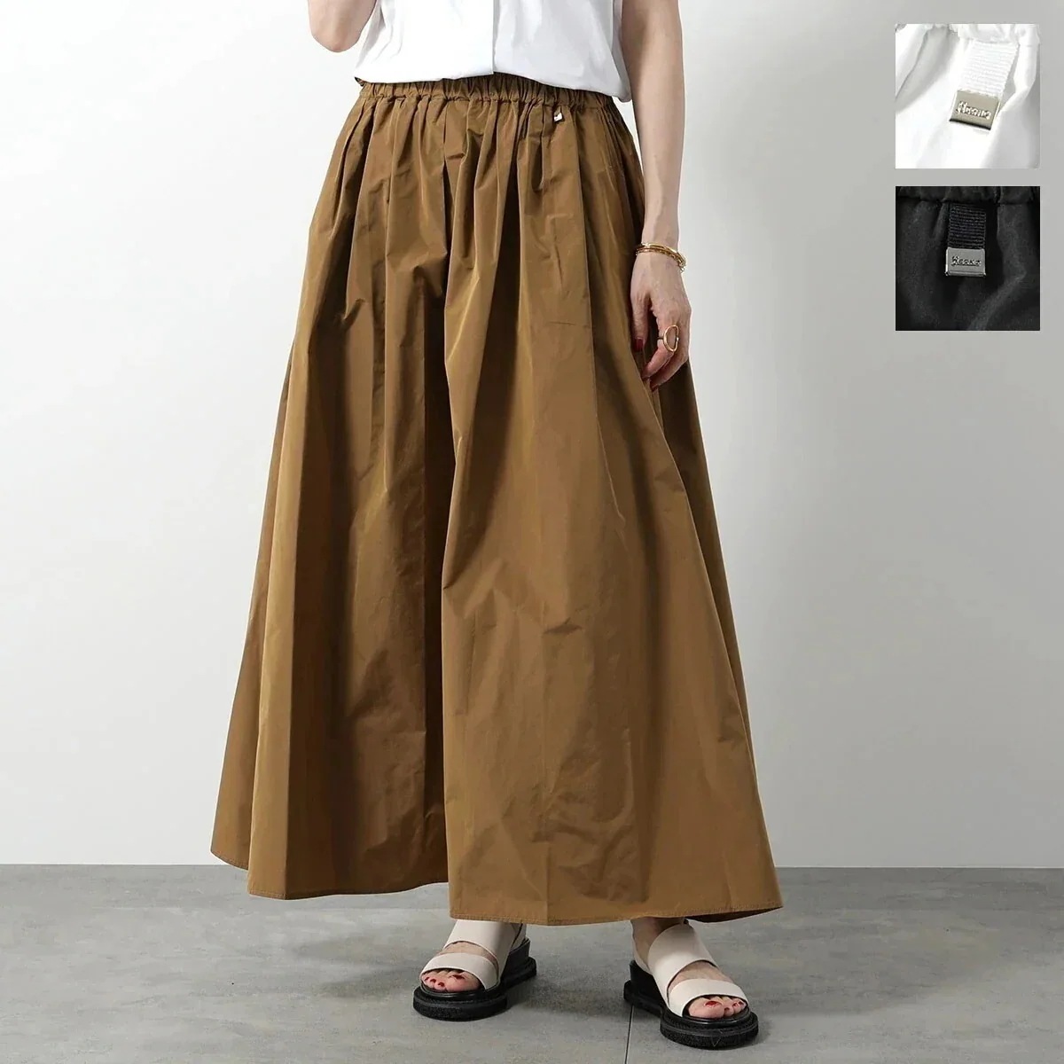 HERNO ヘルノ フレアスカート GONNA SVASATA NEW TECHNO TAFFE GN000044D 12483Z レディース ロング マキシ