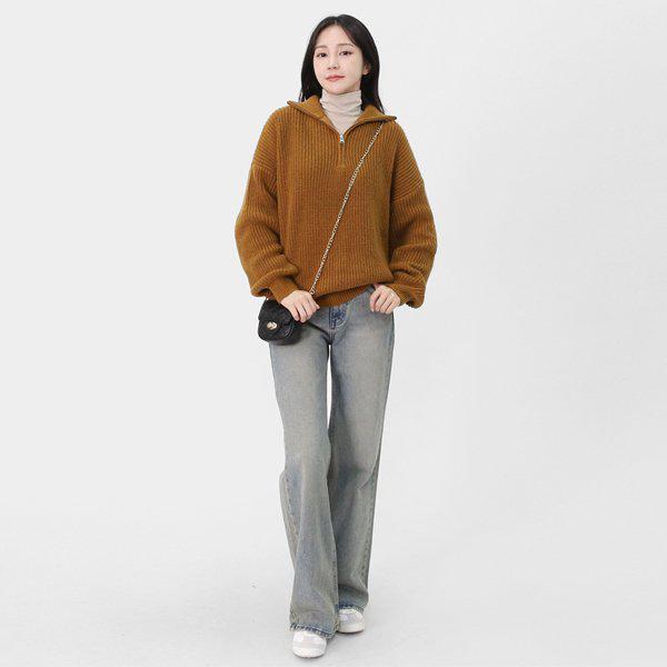 女性トレンディカジュアルロングフィットブーツカットハイウエストデニムパンツジーンズLOLTP004