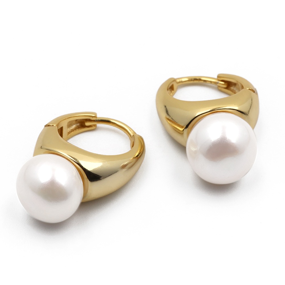 925 淡水パール フープピアス [ce140]