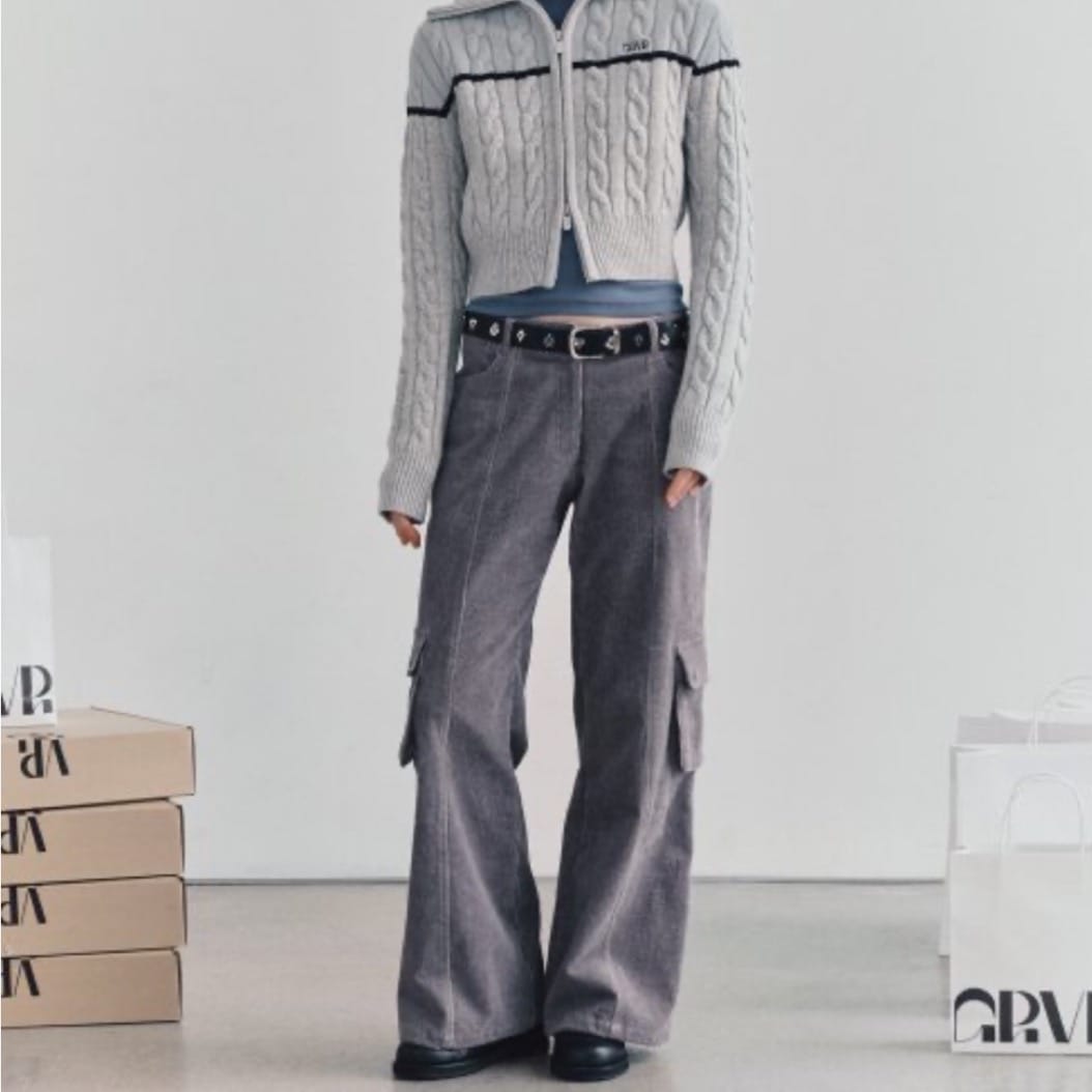 GRVR SPORTS_CORDUROY CARGO PANTS_PURPLE