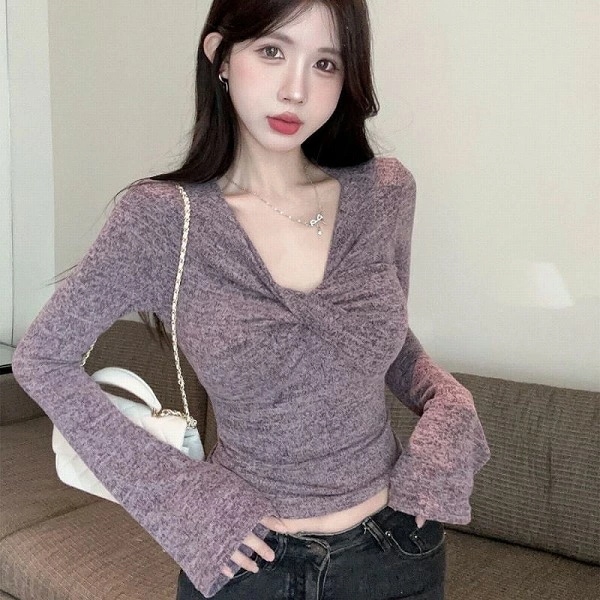 新作レディース服 Tシャツ長袖トップス3色S／M／L