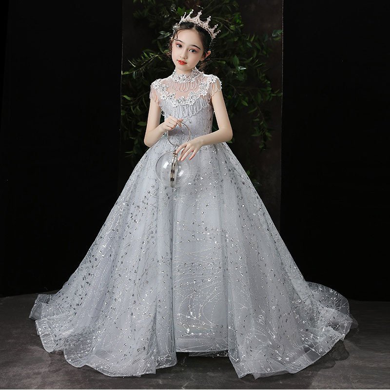 子供ドレス ピアノ 発表会 ドレス 女の子ドレス ロングドレス 演奏会 入学式 結婚式 七五三 子供