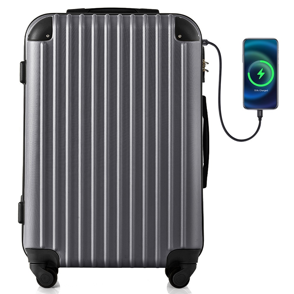 【国内発送&送·料·無·料】スーツケースTSAロックUSB充電ポート付きカップホルダー付きキャリーバッグ大型Lサイズキャリーケース7日-14日