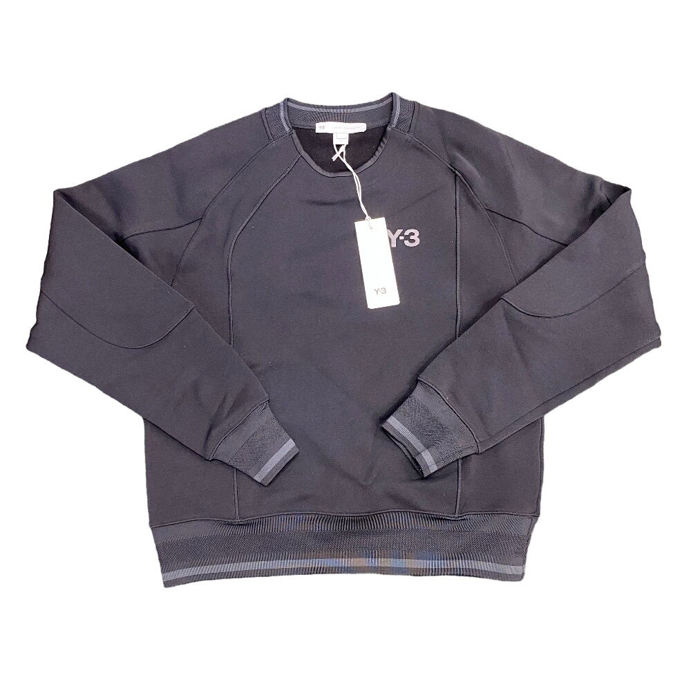 HM5036 LOGO CREW 長袖 シャツ ウール スウェット ブラック メンズ ブランド